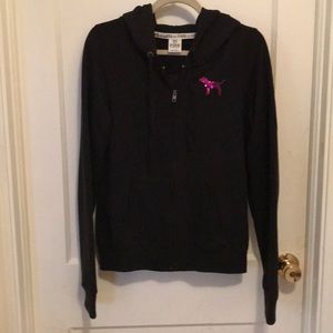 PINK by Victoria’s Secret sequined zip hoodie, L